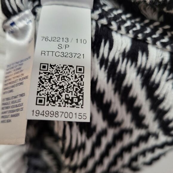 Tommy Hilfiger Chevron ZigZag Mock Neck Sweater Size Small Dark Academia - Picture 4 of 7